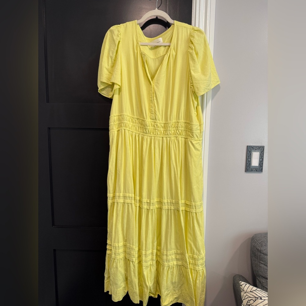 Anthropologie Somerset Linen Maxi Dress XL